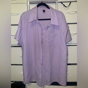 SHEIN Lavender Button Down Shirt